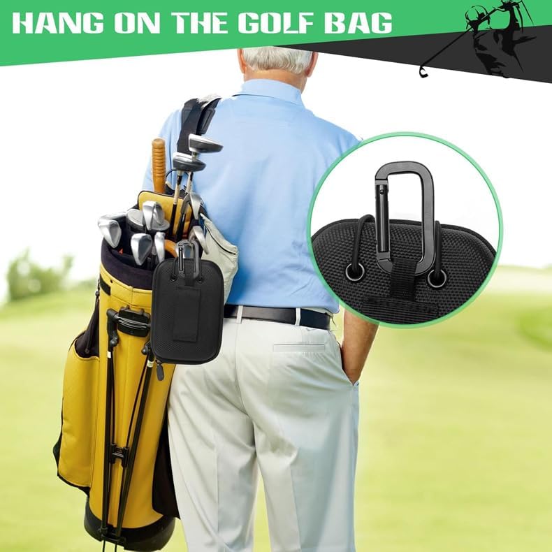 SOFFRIA Golf Rangefinder Hard Shell Case, EVA Measuring Instrument Storage Box Carry Bag for Telescope Shockproof & Wear-Resistant for Most Rangefinders(Black) - Image 4